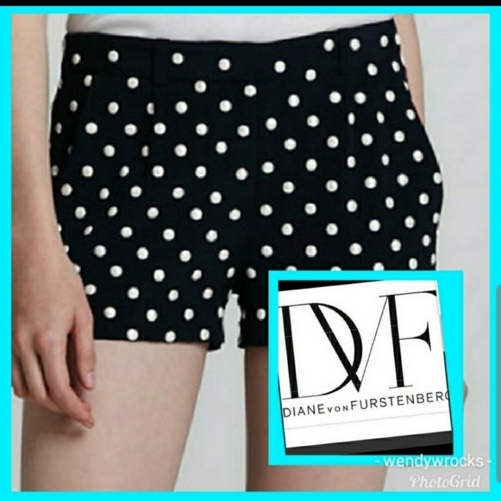 DVF Fran Faux Mother of Pearl Shorts